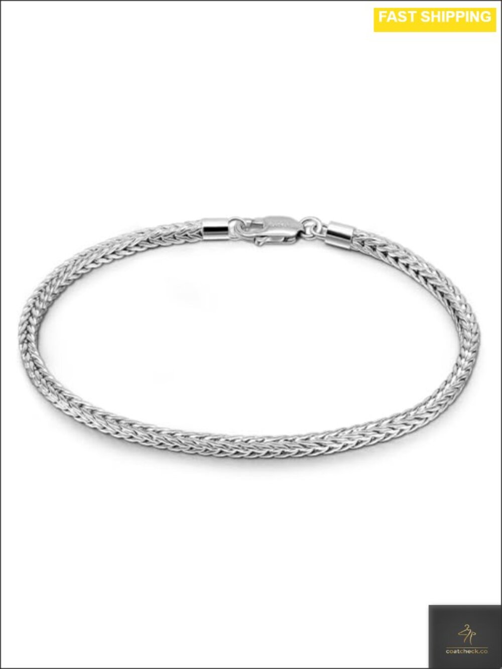 925 Sterling Silver Chopin Chain Bracelet Women Stackable Figaro Box Snake